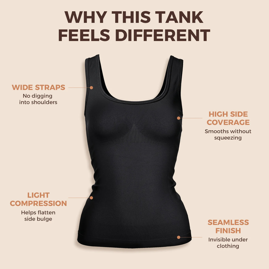 Wide-Strap Tummy Control Shaping Tank