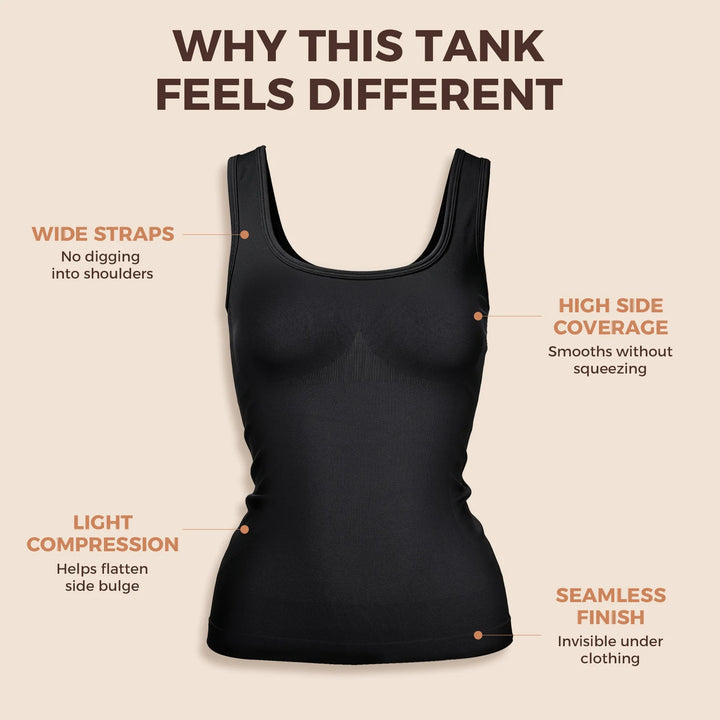 Wide-Strap Tummy Control Shaping Tank
